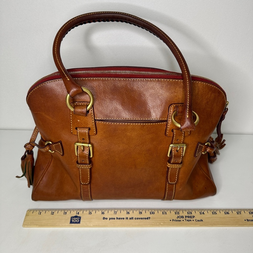 Dooney & Bourke Brown Leather Satchel - Picture 13 of 16